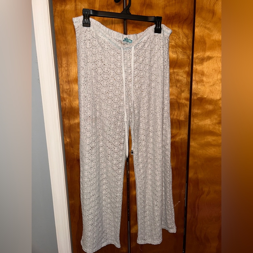 White Lace Wide-Leg Cover Up